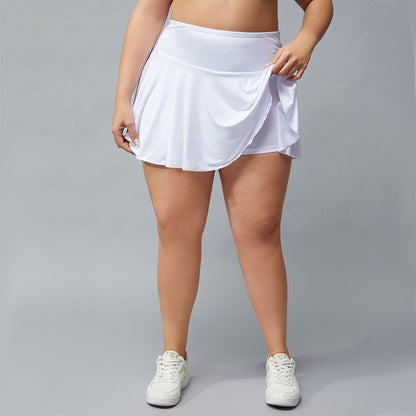 Puls Size Fitness Shorts Anti-exposure Outdoor Quick-drying Breathable Tennis Skirt Sports Pleated Skirt