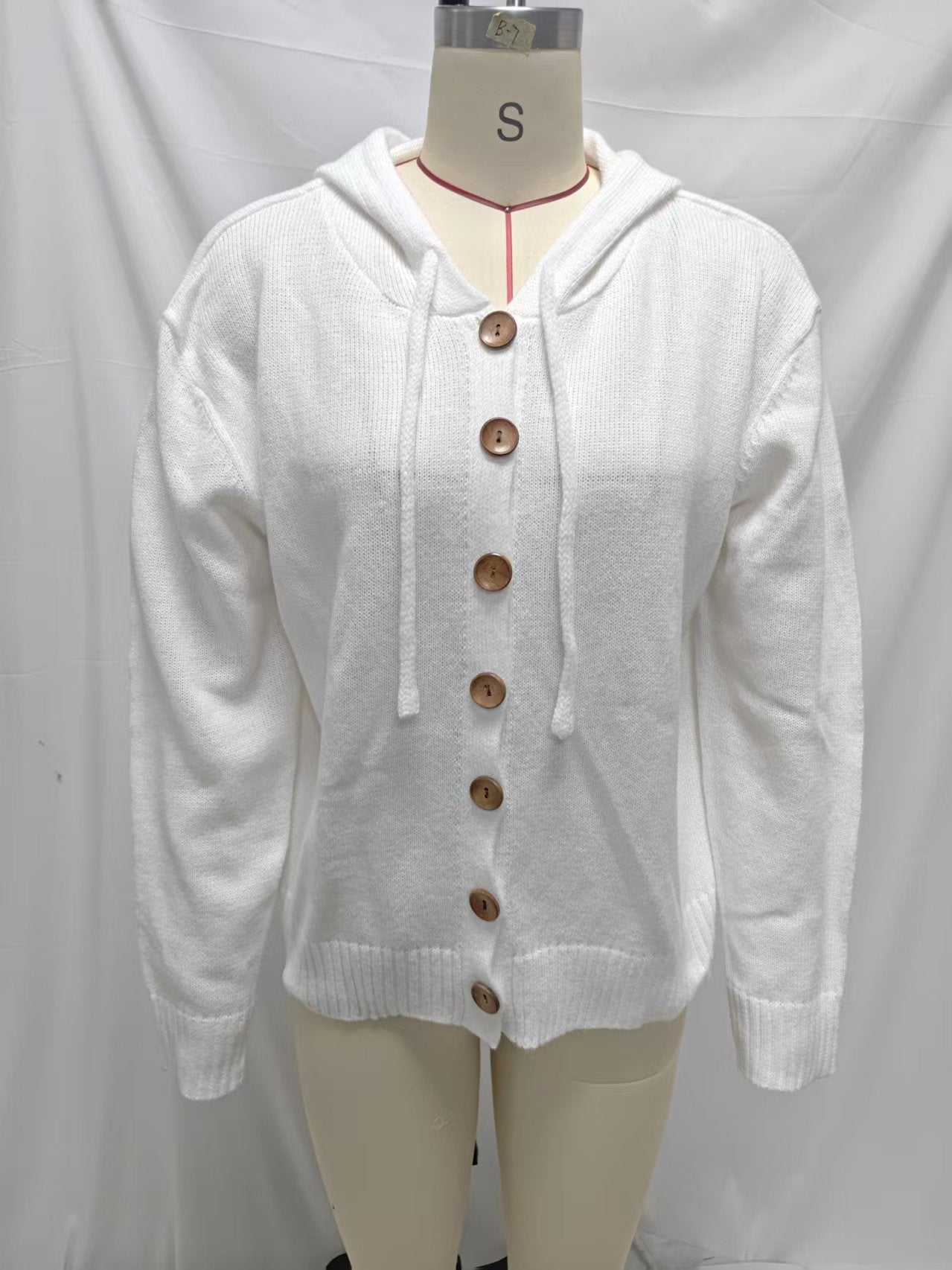 Women's Hooded Button Up Knit Cardigan Sweater