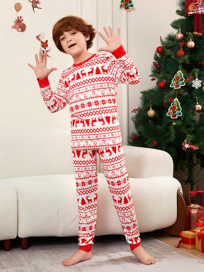 Christmas Tree Deer Snowflake Parent-child Dress Printed Christmas Pajamas