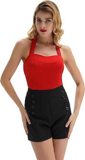 Women's High-Waisted Button Shorts – Elegant Slim Fit Summer Shorts