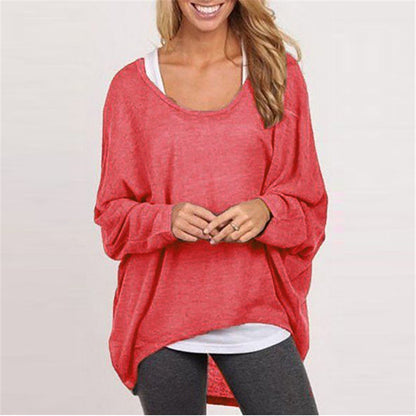 Women's Oversized Crewneck Knit Pullover Sweater Top