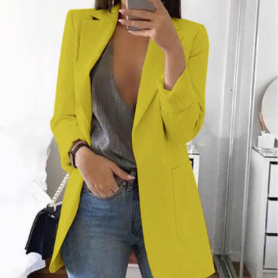 Womens Casual Blazer Long Sleeve Open Front Jacket