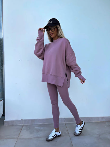 Oversized Sweatshirt and Leggings Two Piece Set