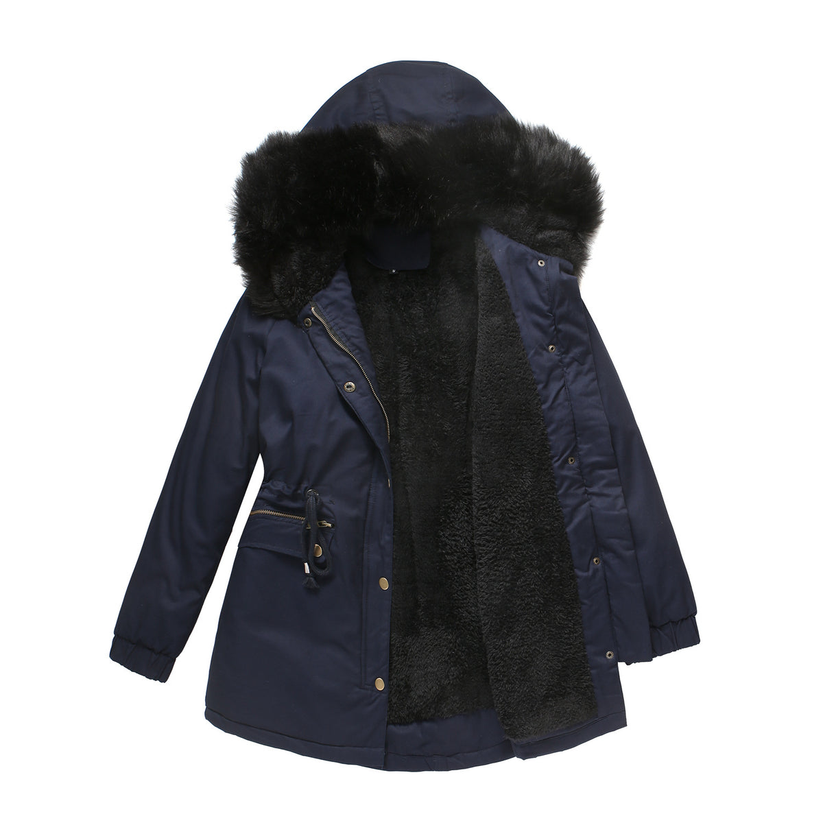 Women's Winter Parka Faux Fur Hooded Warm Long Coat