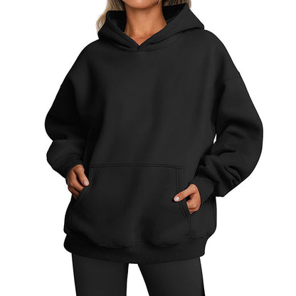 Women's Oversized Fleece Hoodie Pullover Pocket Sweatshirt