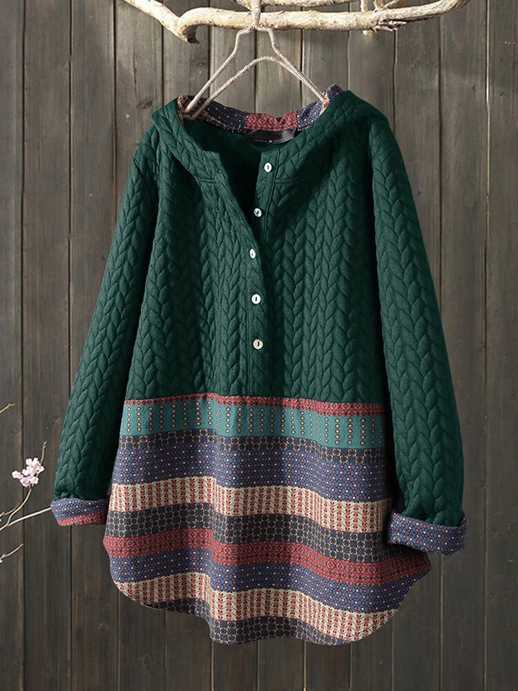 Boho Printed Button Front Cardigan Jacket
