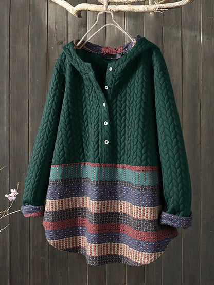 Boho Printed Button Front Cardigan Jacket