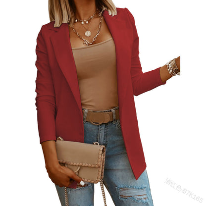 Women's Casual Open Front Blazer Long Sleeve Jacket