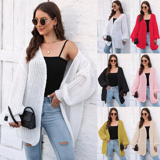 Women's Thick Coat Sweater Women's Cardigan Loose Lazy Style