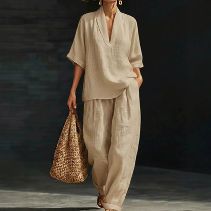 Women's Casual Summer Two Piece Set Loose Fit Pants