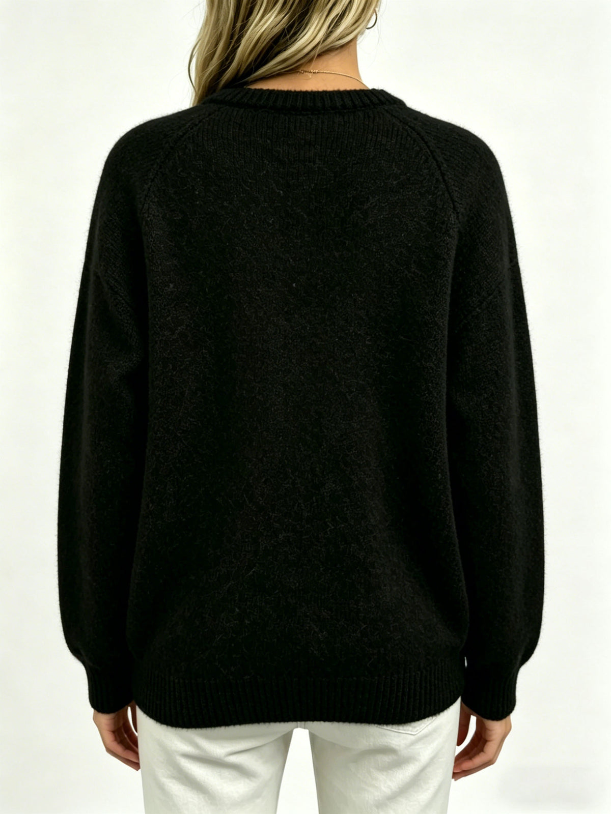 Women's Cute Deer Crewneck Knit Pullover Sweater