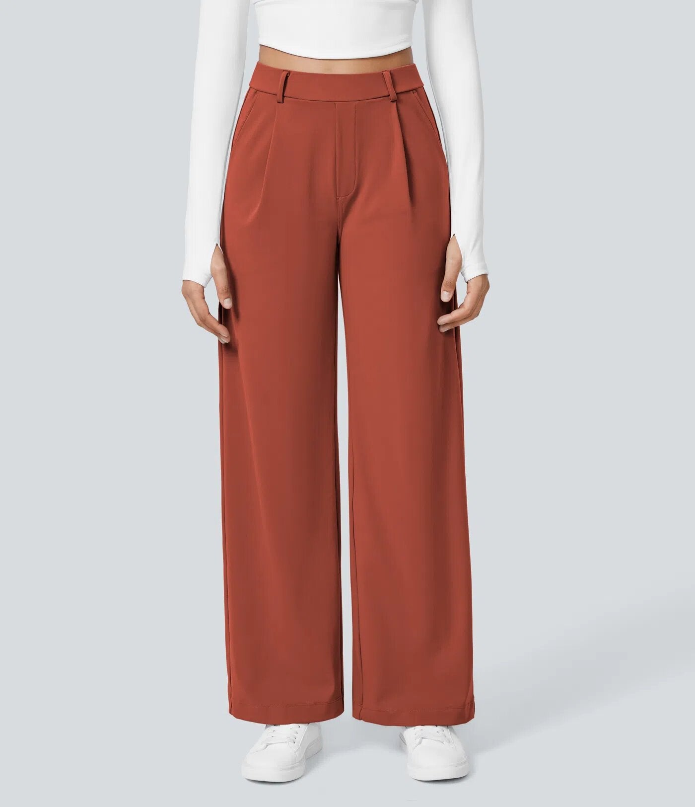 Women's High Waisted Wide Leg Dress Pants Casual