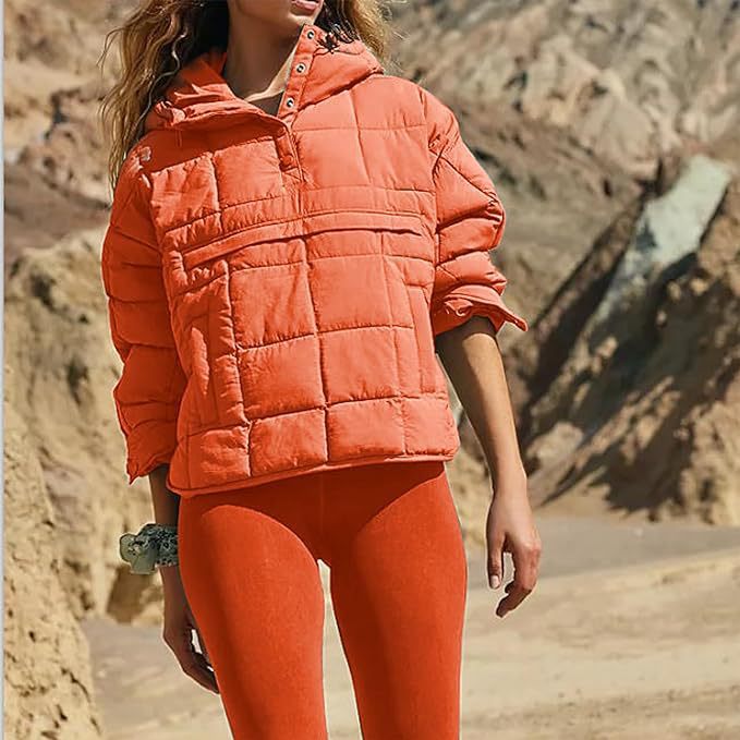 Women's Winter Hooded Quilted Pullover Puffer Jacket