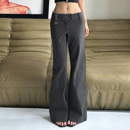 Women's Vintage Low Rise Wide Leg Dress Pants