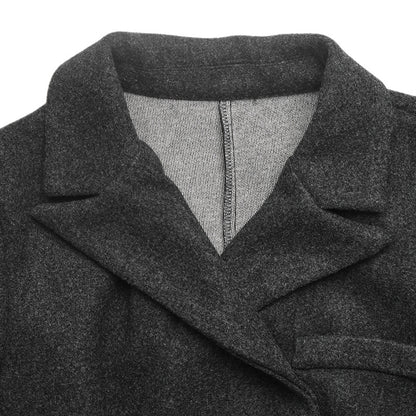 Double Breasted Peplum Blazer Tailored Office Jacket