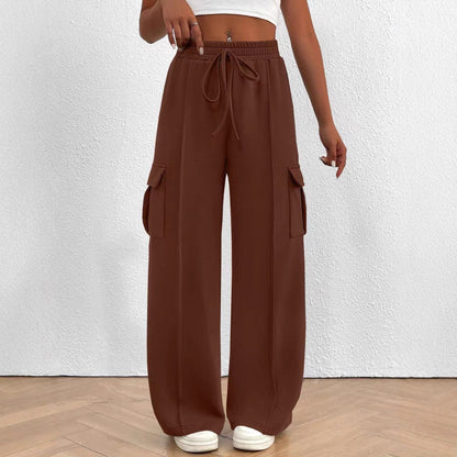 Women's Wide Leg Cargo Sweatpants with Pockets