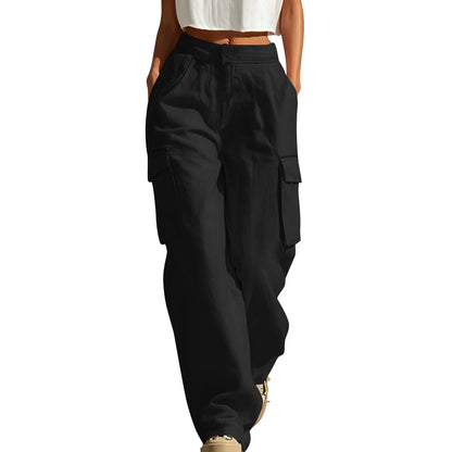 High Waisted Cargo Pants Women Wide Leg Y2K Utility