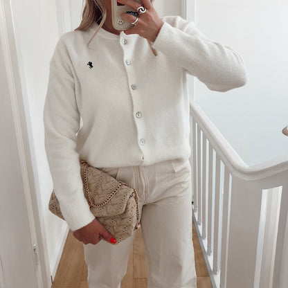Casual Button Front Long Sleeve Knit Cardigan Sweater