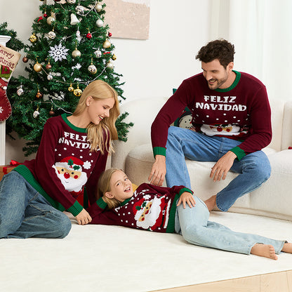 Family Matching Santa Christmas Sweater Holiday Pullover