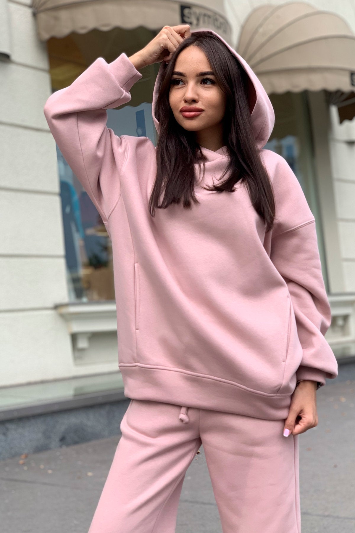 Women's Oversized Hoodie Jogger Set Casual Two Piece Outfit