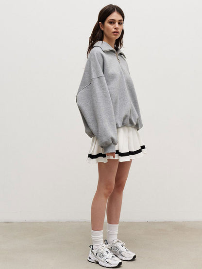 Oversized Quarter Zip Sweatshirt Women Casual Loose Fit