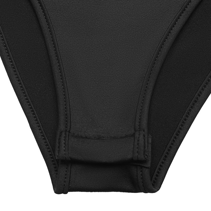 Metal Strap Cowl Neck Bodysuit Sexy Sleeveless Bodycon Top