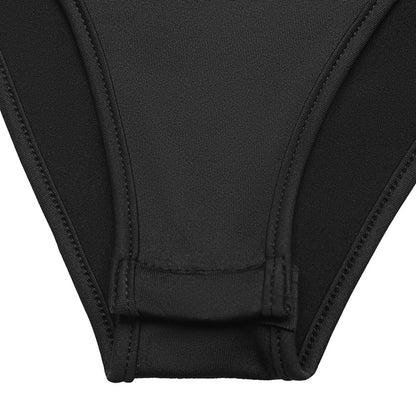 Metal Strap Cowl Neck Bodysuit Sexy Sleeveless Bodycon Top