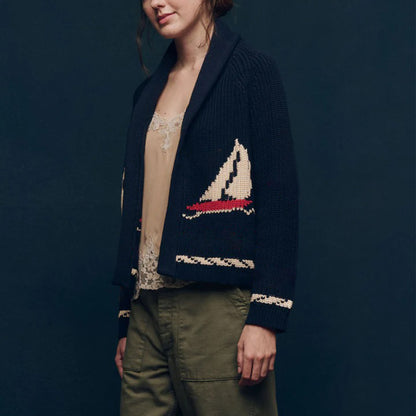 Women's Chunky Animal Open Front Knit Cardigan