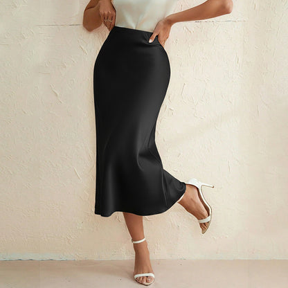 Summer/Spring New Elegant High-Waist A-Line Pencil Skirt for Women – Professional Office Style