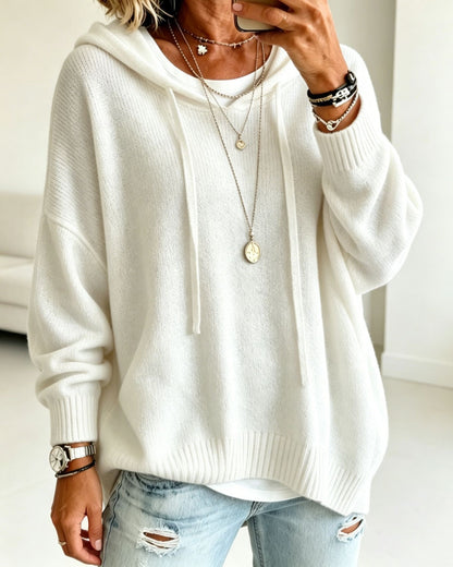 Women's Oversized Hooded Knit Sweater