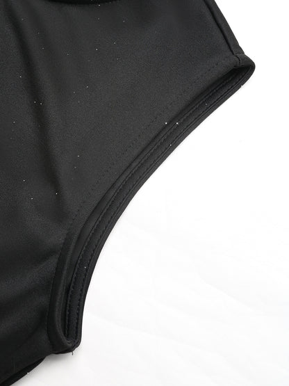 Elegant Black High Waist Maxi Dress for Travel & Party