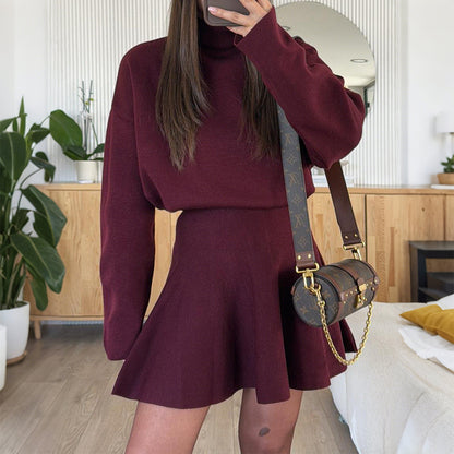 Women's Sweater Skirt Set Casual Knit Two Piece