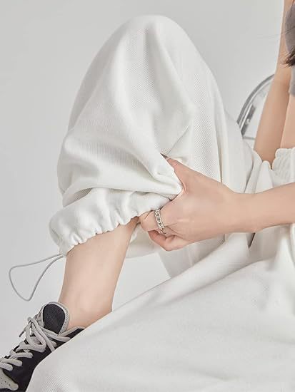 High Waist Drawstring Wide Leg Lounge Pants