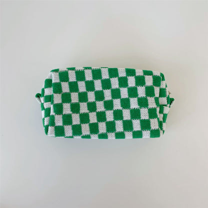 Wool Checkerboard Large Capacity Portable Storage Bag