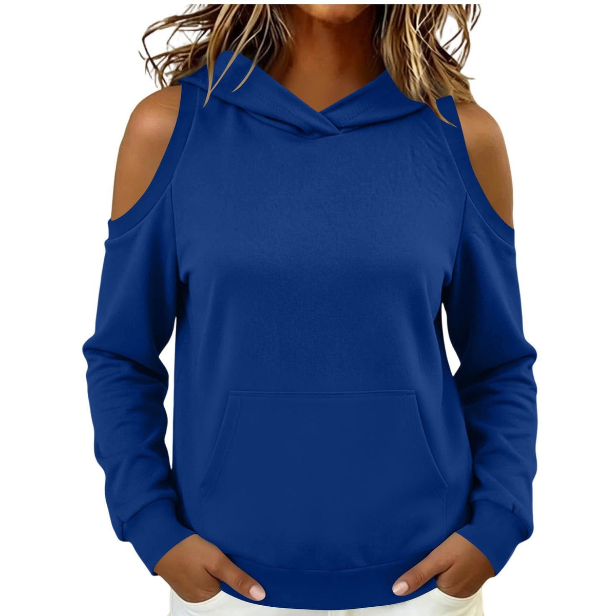 Women's Oversized Cold Shoulder Hoodie Streetwear