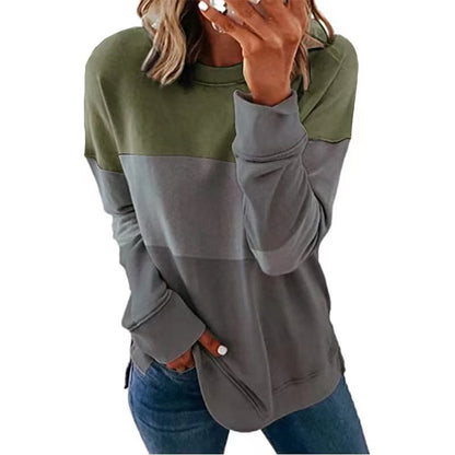 Women's Casual Graphic Long Sleeve Loose Crew Neck Top
