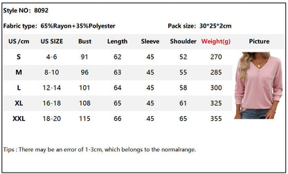 Colorblock V-Neck Loose T-Shirt Casual Style for Summer