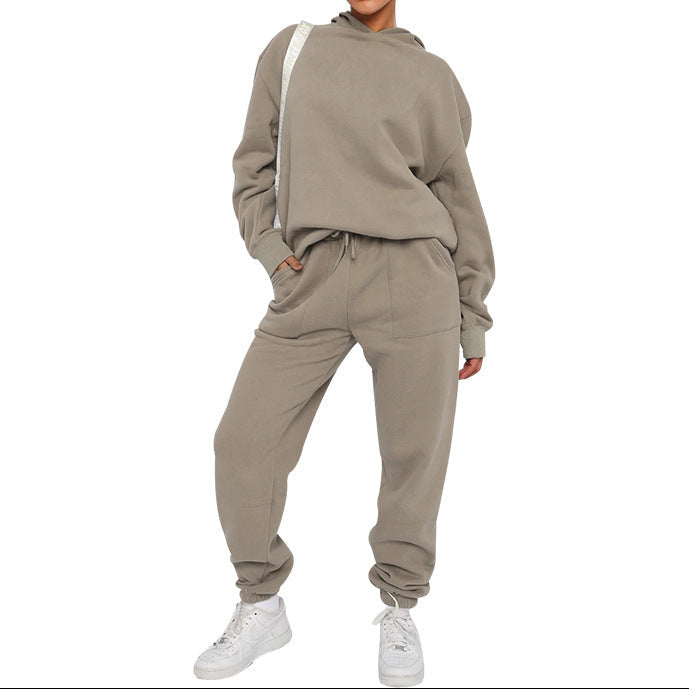 Women's Solid Hoodie Sweatpants Set Casual 2 Piece Outfits