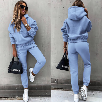 Women's 2 Piece Hoodie Joggers Casual Sweatsuit