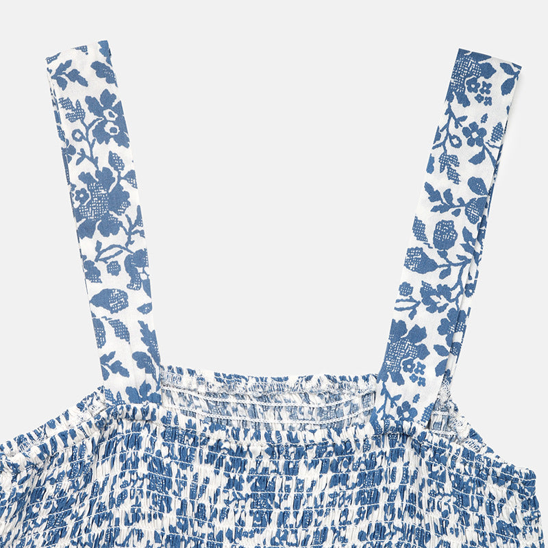 Floral Print Sleeveless Maxi Dress Resort Vacation Style
