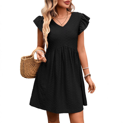 Floral Print V Neck Ruffle Sleeve Loose Blouse