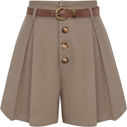 Women's High-Waisted A-Line Shorts – Summer Casual Business Shorts