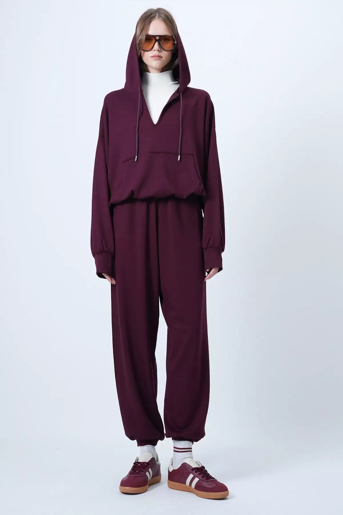 Women's Oversized Hoodie Wide Leg Sweatpants Set