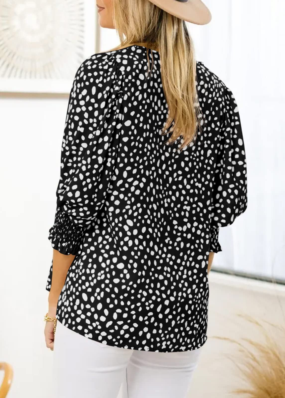 Loose Fit Printed Chiffon Short Sleeve Round Neck Shirt