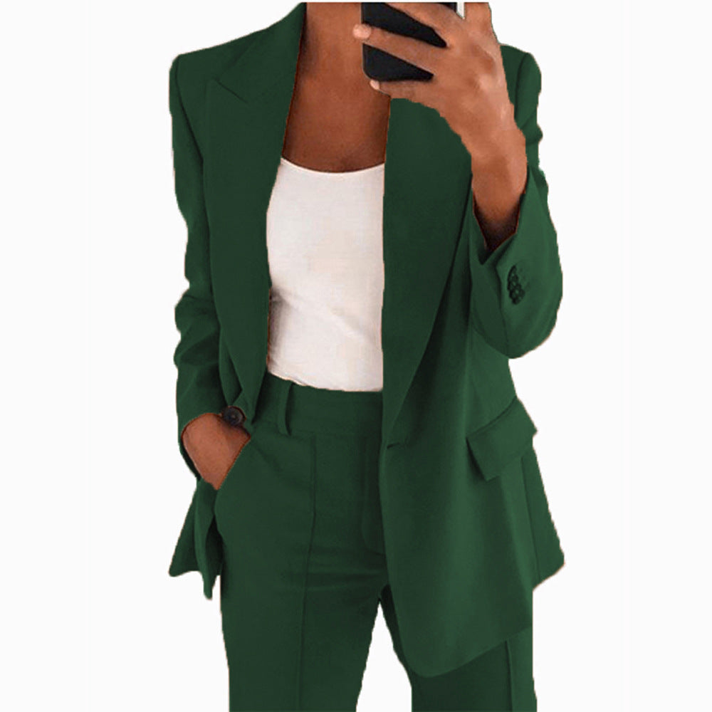 Women's 2 Piece Blazer Pants Set Business Casual Workwear