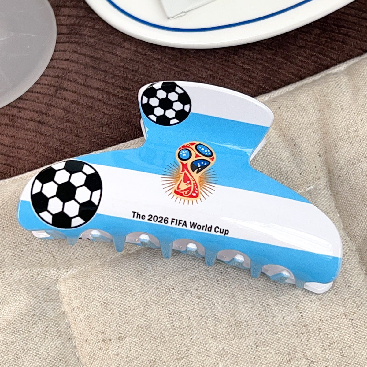 Soccer World Cup Hair Claw Clips Sports Fan Accessories