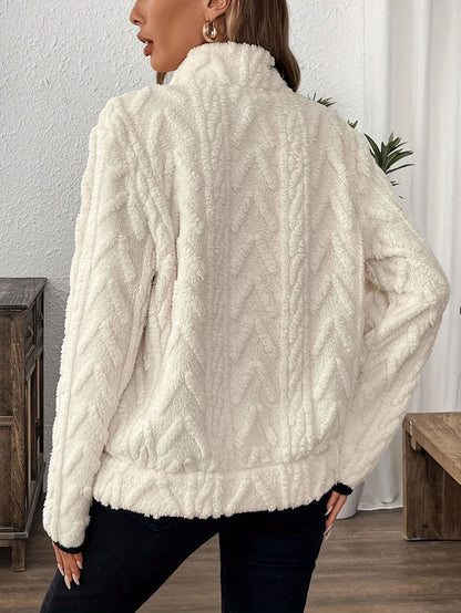 Women's Sherpa Half Zip Pullover Fleece Pocket