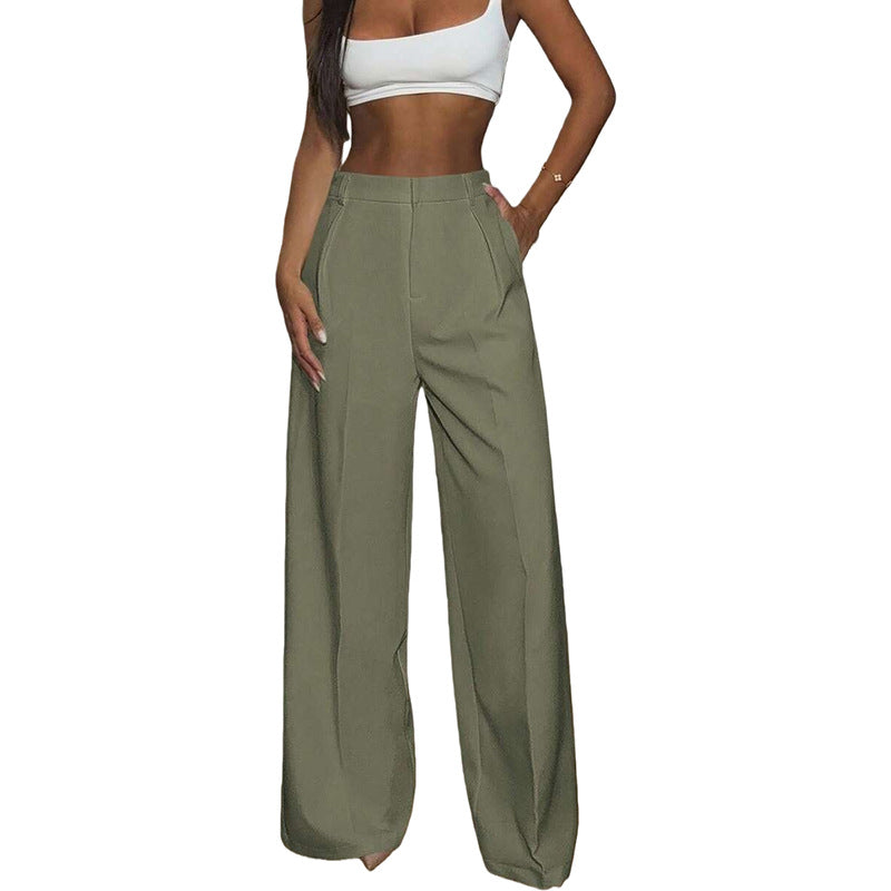 High Waisted Wide Leg Dress Pants Casual Work Trousers