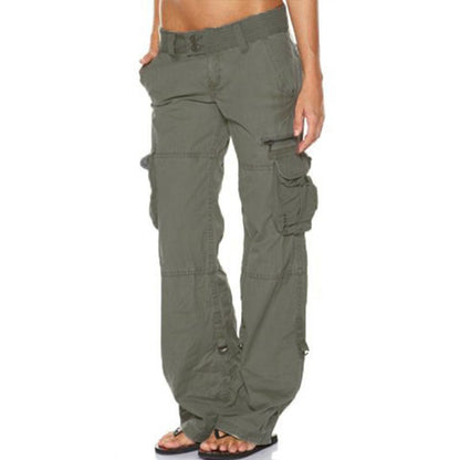 Women's Vintage Cargo Pants Wide Leg Relaxed Fit