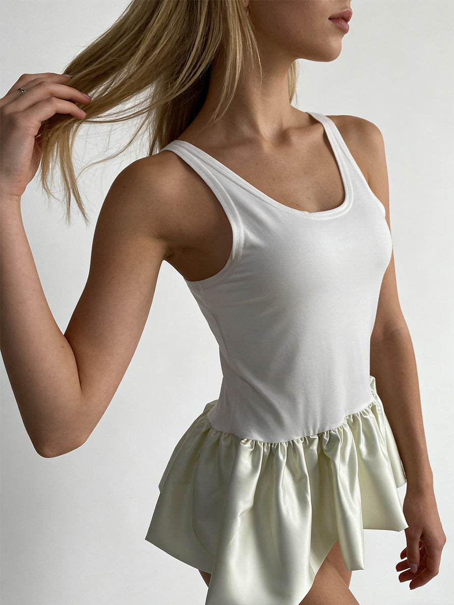 Sexy Modal Bubble Hem Tank Top – European Street Trend